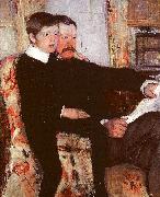 Mary Cassatt Alexander J Cassatt and his son Robert Kelso Germany oil painting reproduction